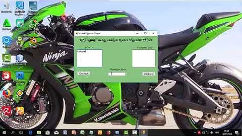 Demo aplikasi KRIFTOGRAFI menggunakan kunci Vigenere Cipher