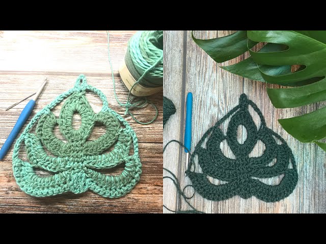 Monstera Leaf Crochet Tutorial RIGHT HANDED - YouTube