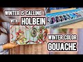 🌬️ ❄️ Painting with Winter Colors with Hoblein Gouache 🎨 ✨ Ft. Neo Colors 2