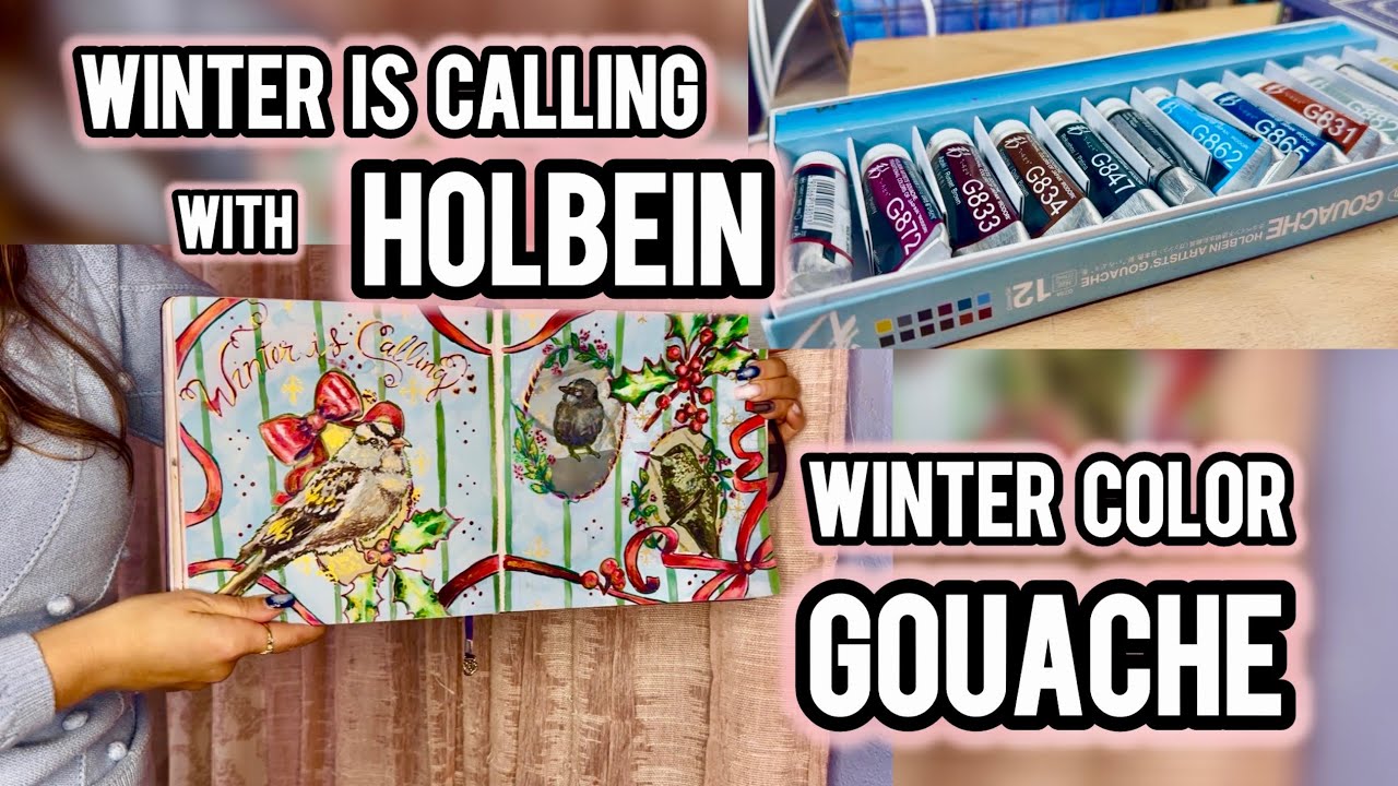 🌬️ ❄️ Рисование зимними красками гуашью Hoblein 🎨 ✨ В комплекте: Neo Colors 2