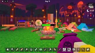 I BUILT a HALLOWEEN BASE in the NEW UPDATE! 🎃 | 99 Nights in the Forest