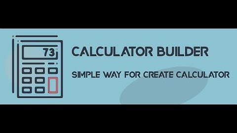 WordPress plugin Calculator Builder
