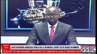 Governor of Lakes State, Madhang Majok Meen, Arrives Awerial County on his way to Rumbek.