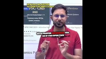 Unlock the Secrets of UPSC CMS Question Patterns!