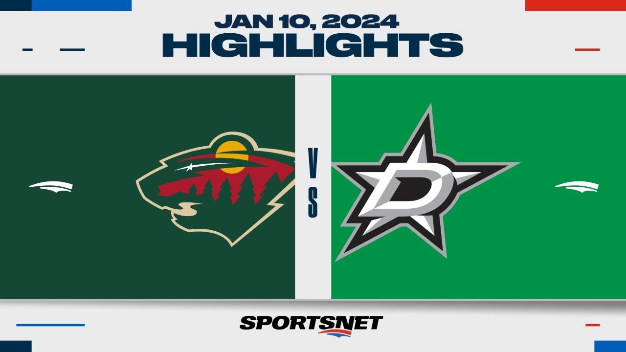 NHL Highlights  Wild vs Stars   January 10 2024