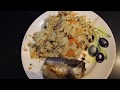 Готовим Скумбрию в мультиварке & Гарнир из риса с овощами