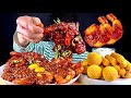 ASMR 짜라짜라 짜왕면 고추장직화구이 차돌말이새우 뿌링핫도그 먹방 Black Bean Noodles With Spicy Chicken Cheese Stick MuKBang 