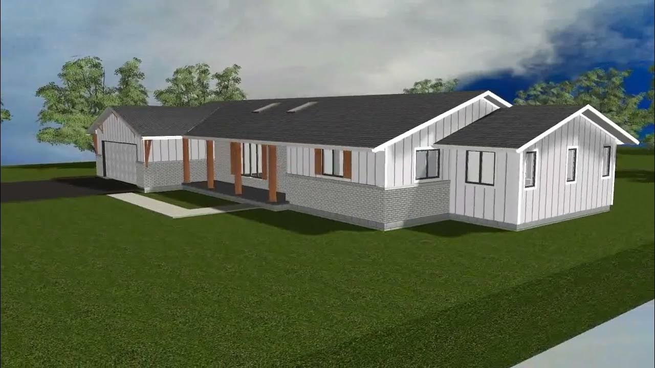 Rendering Convert Ranch Home to Modern Farmhouse YouTube