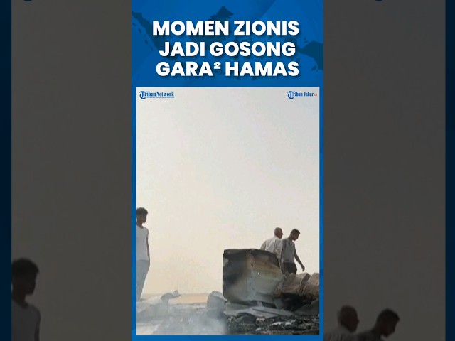 Momen Zionis Jadi Gosong, Dampak Tank Super Canggih Israel Dikerubungi Kobaran Api Pembela Palestina class=