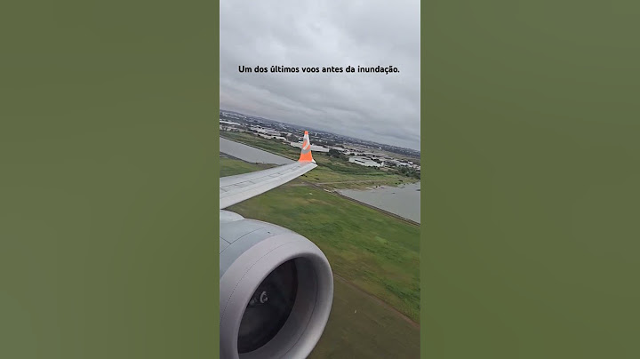 Um dos últimos voos do Aeroporto Salgado Filho, em Porto Alegre, antes de ser inundado pelas cheias.