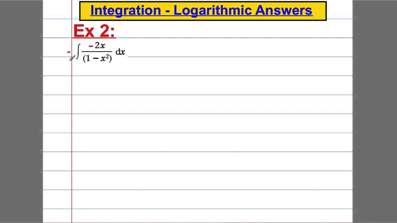 maths is fun Integration (5) - Logarithmic Results (C4 Maths A-Level)