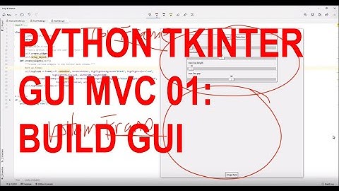 Python TKinter GUI MVC 01 - build GUI