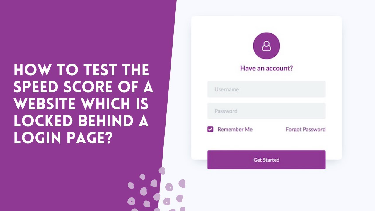 Update How to test the speed score of a website which is locked behind a login page?