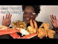 MOST POPULAR FOOD FOR MUKBANG FRIED LOBSTER TAIL, POPEYES FRIED CHICKEN, KING CRAB SHRIMP ALFREDO