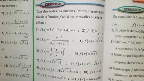 Fonctions primitive, exercice (ALMOUFID 2BAC SCIENCES)