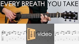 Video thumbnail of "Every Breath You Take - The Police - guitar TAB (fingerstyle)"