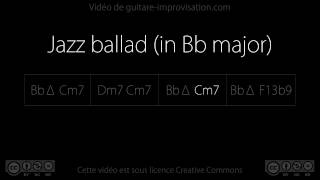 Jazz ballad in Bb Major (Bb Cm7 Dm7 Cm7 Bb Cm7 Bb F7) : Backing track chords