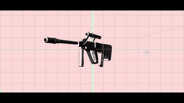 Austrain assault rifle Steyr AUG 3D model (high poly)