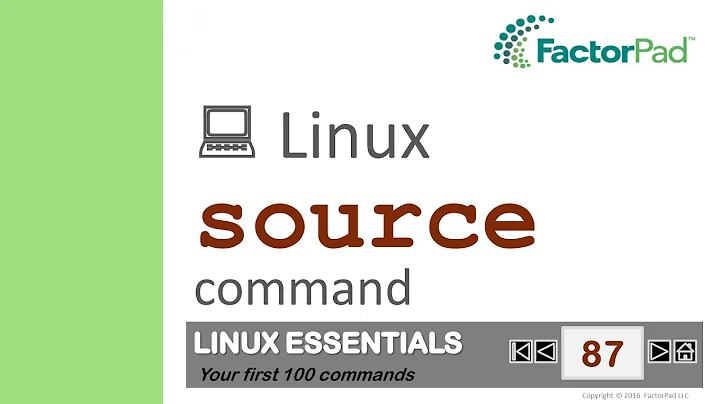 Linux source command summary with examples