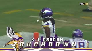 KJ Osborn Catches a Perfect Ball Thrown By Cousins!