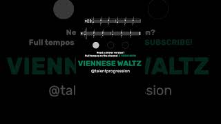 Viennese Waltz │ Drum Tutorial │ Sheet Music + Play-Along | 200 BPM  #Shorts