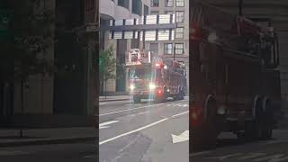 Boston Fire tower Ladder 3 responding to a high rise struck box