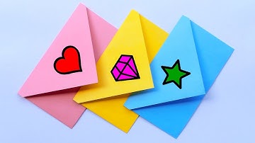 Envelope Making With Paper [Without Glue Tape And Scissors] At Home | Surprise Message Card Envelope