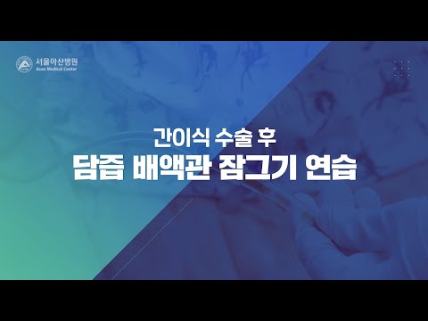 <strong>간이식</strong> 수술 후 담즙 배액관 잠그기 연습하기
