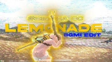 Lemonade 🍋 | BGMI Velocity Edit | #siddhaec (Android Submission)
