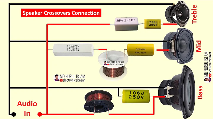 Speaker Crossovers Connection || 3 Way Speaker Crossover Wiring || How to Make Crossover for Speaker