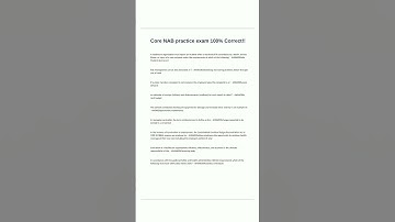 Core NAB practice exam 100 Correct9