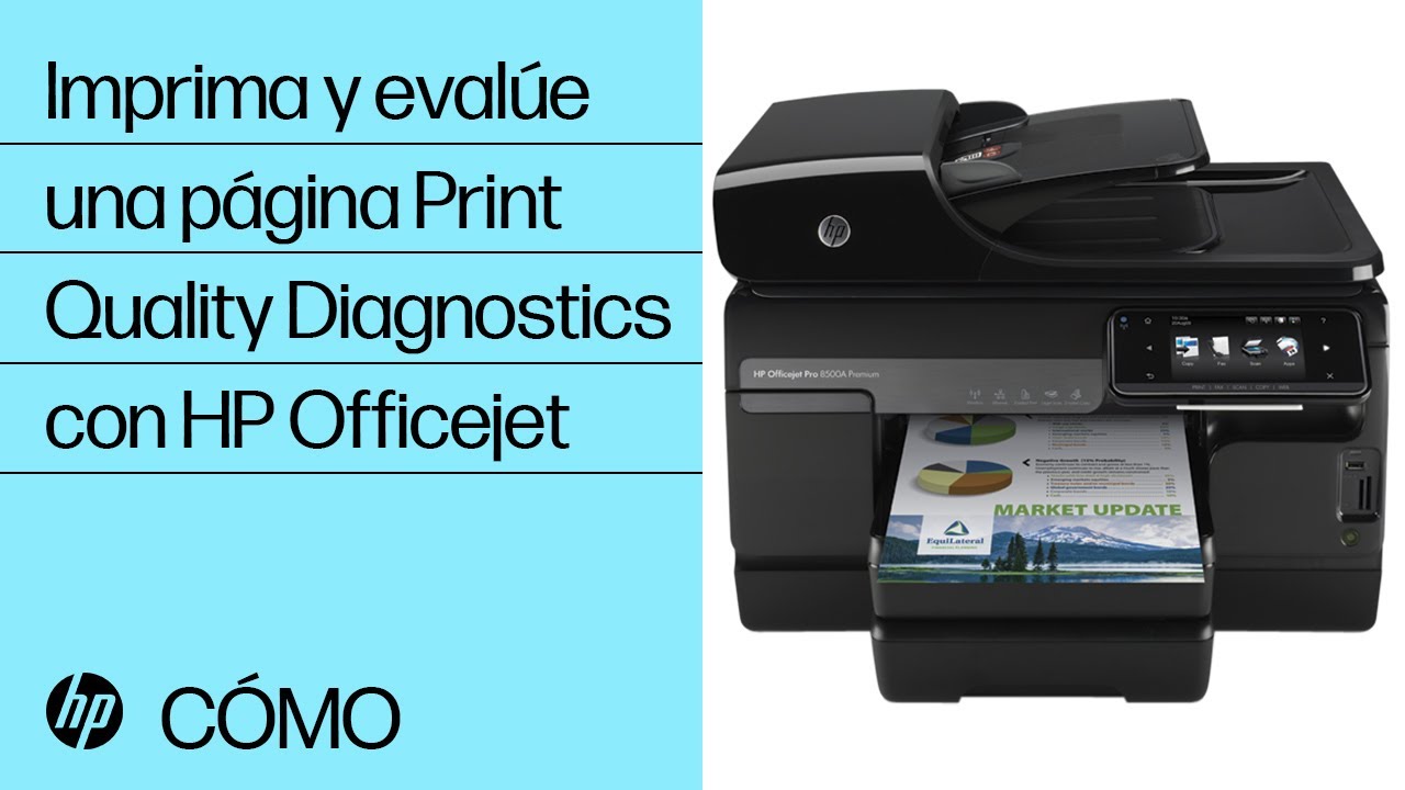 Comprobar los ajustes de impresión en la impresora Todo-en-Uno HP Officejet  Pro 8500A | HP - YouTube