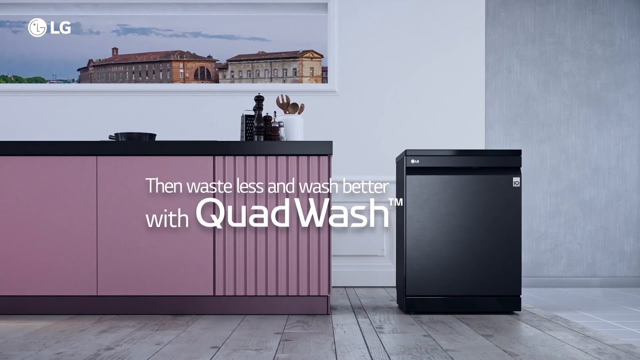 LG QuadWash™ Dishwasher vs Hand Wash LG YouTube