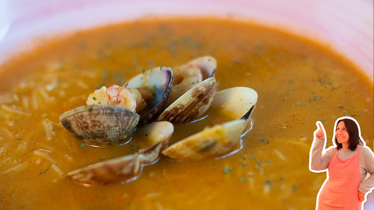 Receta de SOPA de MARISCO en olla de cocción lenta chup chup matic Cecotec + Fumet Casero