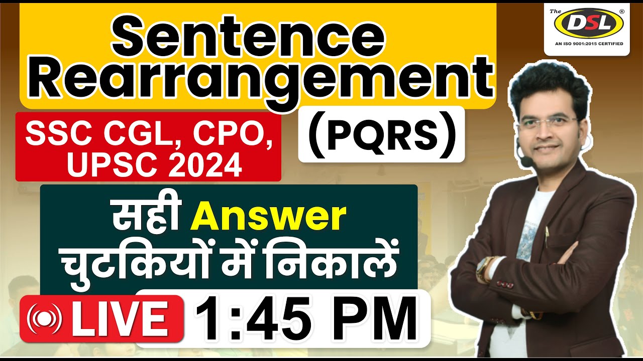 Sentence Rearrangement Csc Sentence Rearrangement | Para jumbled | PQRS Tricks For SSC CGL UPSC ...