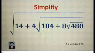 A very nice square root simplification  problem ||(Triple square root problem)