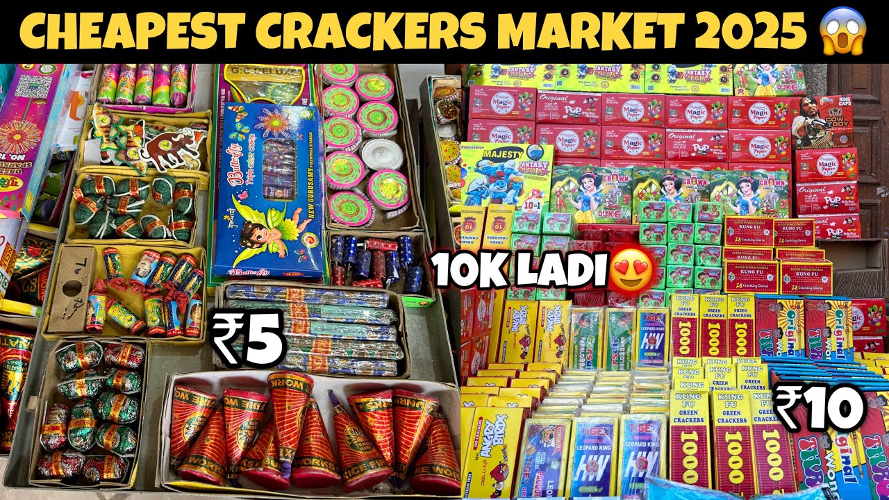 Cheapest Cracker Market 2025 / Green Crackers At 90% Off / All Types Of Crackers At Big Discount