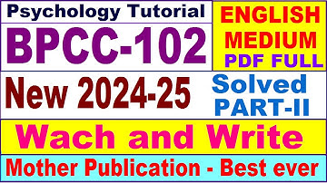 BPCC 102 solved tutorial 2024-25 in English || bpcc 102 tutorial in English || bpcc 102 practical