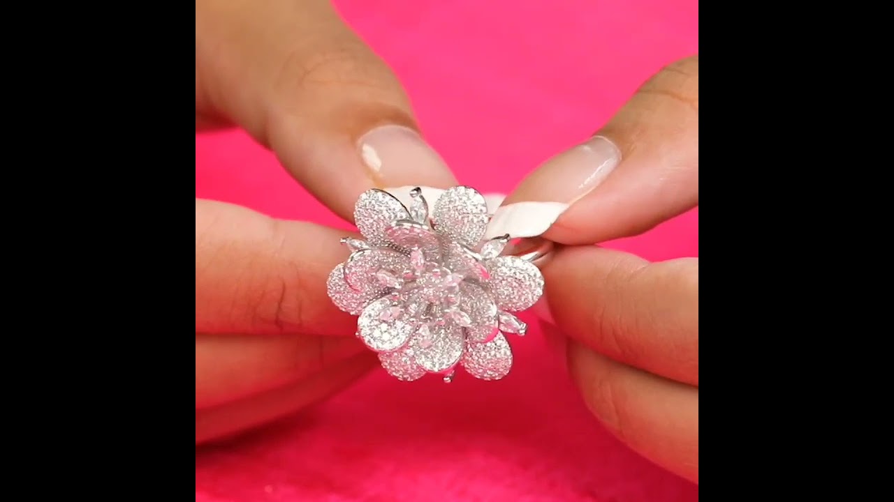 SILVER FLOWER RING (OJRSSR803)