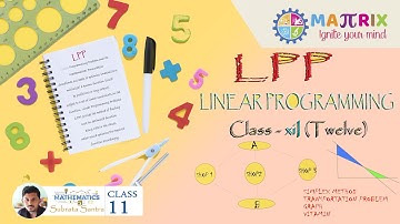 Linear Programming | LPP Class 12 Mathematics in Bengali | Unit 5- L1 | Basic to JEE | mattrix