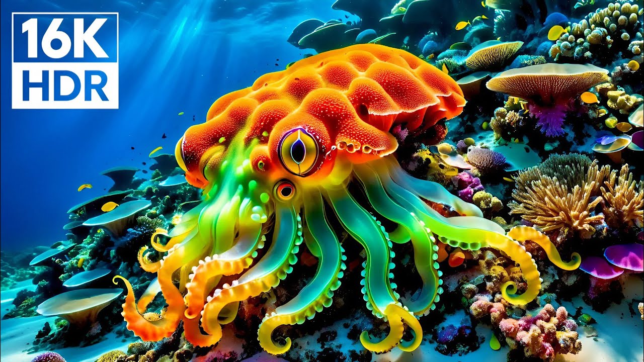 🌊 16K HDR Ultra HD | Ocean Tranquility – Vibrant Coral Reefs & Gentle Aquarium Life