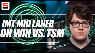 Immortals mid laner Insanity after win vs. TSM: \\