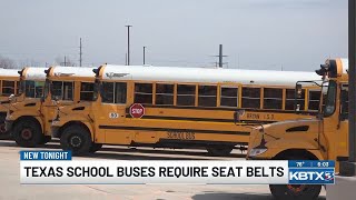Texas state law requires school buses to have seat belts