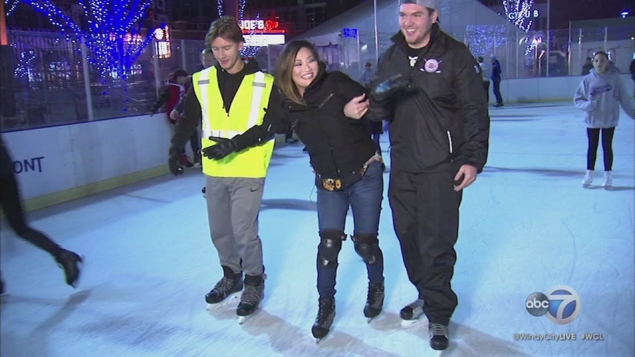 Ji goes to Rosemont for ice skating, santa