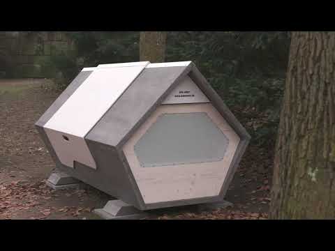 Solar-powered sleeping pod for homeless people to stay safe in harsh weather