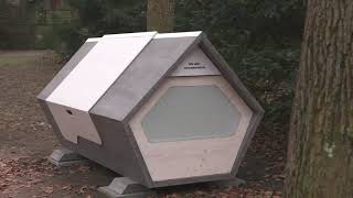 Solarpowered sleeping pod for homeless people to stay safe in harsh weather