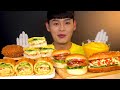 ASMR 미니햄버거 🍔 칠리크랩 샌드위치 에그 샌드위치 사라다빵 먹방~!! Mini Hamburger With Chili 🦀 Sandwich🥚 Sandwich MuKBang!