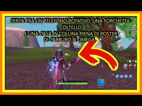 Video: Telefono Rotativo Fortnite, Un Coltello A Forchetta E Una Casa In Cima A Una Collina Piena Di Locandine Di Carbide E Omega