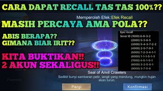 CARA DAPAT RECALL TAS TAS 2023 (CARA MENDAPAT RECALL PERMANEN TAS TAS GRATIS)