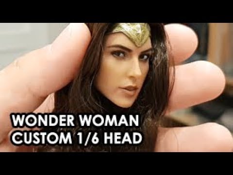 Wonder Woman Female Head Carving Gal Gadot Movie Actress Head Model 1/6 Scale